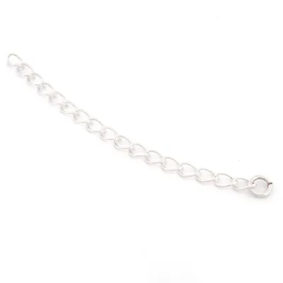 Produktbild von Vintageparts Verlängerungskette 925 Sterling Silber 70mm Schmuckzubehör 1 Stück