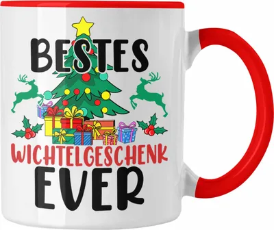 Produktbild von Trendation - Wichtelgeschenk für Frauen Kollegen Geschenk Wichteln Weihnachten Bestes Wichtelgeschenk Ever Schrottwichteln (Rot)