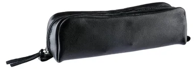 Produktbild von Clairefontaine Schlampermäppchen aus Leder mit langer Öffnungslasche, 4x21x6 cm