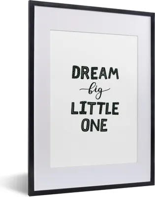 Produktbild von MuchoWow® MuchoWow® Gerahmtes Poster Träume - Kinder - Zitat - Jungen - Mädchen - Baby - Kinder 30x40 cm - Poster mit zchwarzem Bilderrahmen - Wandposter Schlafzimmer