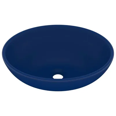Produktbild von s Ovales Waschbecken Matt Dunkelblau 40x33 cm Keramik