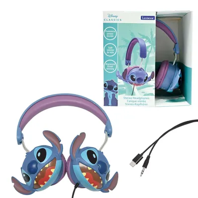 Obrázok produktu pre 3D stereo slúchadlá HP015DLXB, skladacie, s ochranou sluchu, motív Disney Stitch