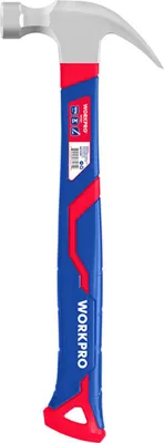 Produktbild von Workpro 450g (16oz) gebogener Klauenhammer mit Fiberglasstiel