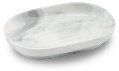 Obrázek produktu pro Mýdlovník, keramika, vzhled mramoru, šedá barva, vhodný do koupelny, sprchy a kuchyně