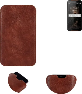 Produktbild von K-S-Trade Schutzhülle Handyhülle kompatibel mit Leagoo XRover C Handytasche Kunstleder Sleeve in braun