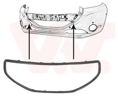 Immagine prodotto di VAN WEZEL Modanatura paraurti anteriore compatibile con PEUGEOT 208 I berlina (CA, CC)