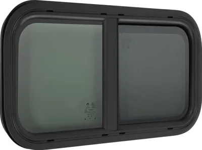 Obrázek produktu pro Okno do obytného vozu – posuvné okno – 70 x 40 cm – tvrzené sklo – 25% tónování – hliníkový rám – bezpečnostní uzávěr – větrání – červená barva