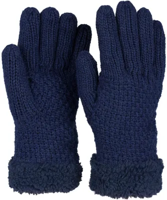 Produktbild von styleBREAKER Damen warme Winter Handschuhe mit Perlmuster und Fleece, Thermo Strickhandschuhe, Fingerhandschuhe 09010032