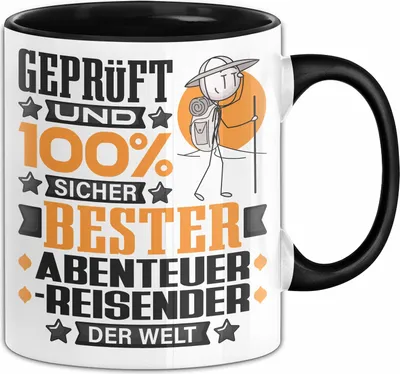 Produktbild von Abenteurreisender Geschenk Lustiger Spruch für Abenteurreisender Geschenkidee Bester Abenteurreisender Der Welt (Schwarz)