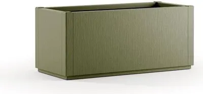 Image de Bac à Fleur ETHICA rectangulaire Stefanplast, 80 cm, 100x43x35 cm, Vert