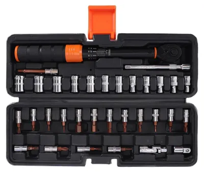 Produktbild von 33-teiliges Momentschlüssel-Set für Fahrräder und Motorräder