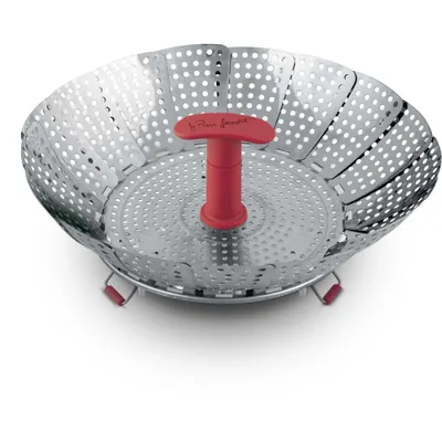 Obrázok produktu pre LAMART LT7065 Naparovacie antikorové skladacie sitko, priemer: 14 až 22 cm, protišmykové nôžky, nerez, silikón, Ø14 cm - Ø 22 cm, 10 cm