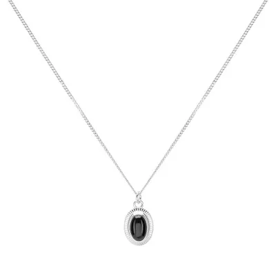 Obrázok produktu pre Elegantný dámsky náhrdelník zo striebra 925 s príveskom z obsidiánu