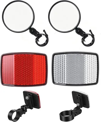 Produktbild von Fahrradreflektoren Set, 2 Vorderreflektoren, 2 Katzenaugen Rückreflektoren, Sicherheit Fahrrad