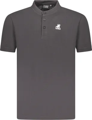 Produktbild von Elegantes Herren-Kurzarm-Poloshirt in Schwarz mit Stehkragen