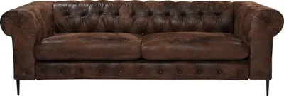 Produktbild von home24 3-Sitzer Sofa - Antiklederlook - Braun