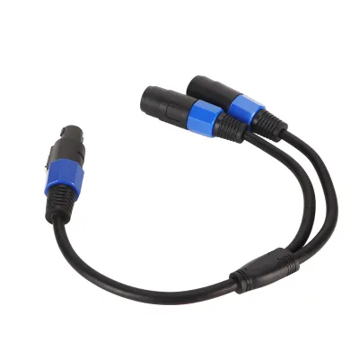 Zdjęcie produktu dla Kabel rozgałęziający głośnik, kabel rozgałęziający głośnik męski na 2 żeńskie, kabel przedłużający głośnik męski na żeński, kabel przedłużający głośnik męski na podwójny żeński, kabel przedłużający głośnik, kabel rozgałęziający głośnik