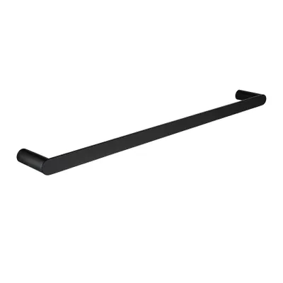 Produktbild von TOJ Handtuchhalter Schwarz 60 cm – Edelstahl Handtuchstange für Bad & WC – Wandmontage mit Schrauben – inklusive Montageset