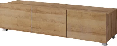 Produktbild von Wohnzimmer TV Lowboard mit 3 Türen, stehend oder hängend, in Eiche Gold Nb. CAIRNS-132, B/H/T ca. 150/37/43 cm