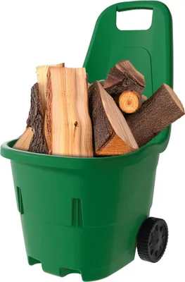 Imagen del producto de Carro de jardín de 43 litros. Dimensiones: 49 x 49 x 90 cm. Carro para residuos vegetales con 2 ruedas robustas. Capacidad de carga: 60 kg. Marca: Art Plast