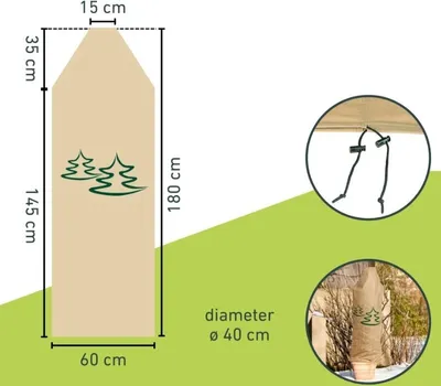 Zdjęcie produktu dla Ochronny Pokrowiec do Zimowania Roślin i Drzew WindHager, Rozmiar L (0,6 x 1,8 m)