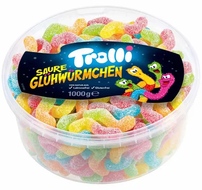 Produktbild von Trolli Saure Glühwürmchen Dose 1kg