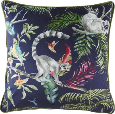 Obrázek produktu pro Evans Lichfield - Lemur - povlak na polštář "Jungle" RV1899 (jedna velikost) (modrá/zelená/šedá)