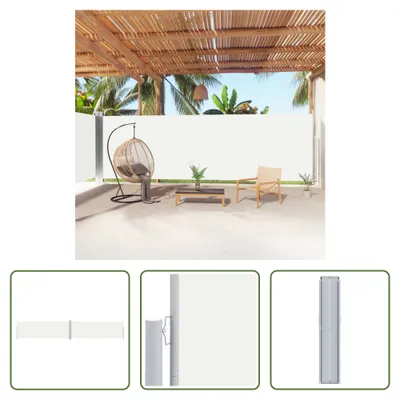 Produktbild von The Living Store Seitenmarkise Ausziehbar Creme 180x1000 cm