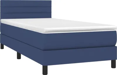 Productafbeelding van vidaXL Boxspringbed met matras, blauw, 90x200 cm, stof