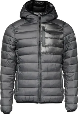 Zdjęcie produktu dla Kurtka męska Champion - Kurtka z kapturem, outdoor, zamek błyskawiczny szary XL