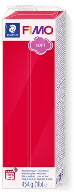 Produktbild von STAEDTLER FIMO soft 8021 ofenhärtende Modelliermasse Einzelprodukt, 454g, indischrot