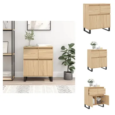 Immagine prodotto di vidaXL Credenza rovere Sonoma 60x35x70 cm materiale legno - Credenze