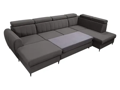 Obrázok produktu pre Sedačka na každodenné spanie do U LAKEWAY XL - šedá, ľavý roh