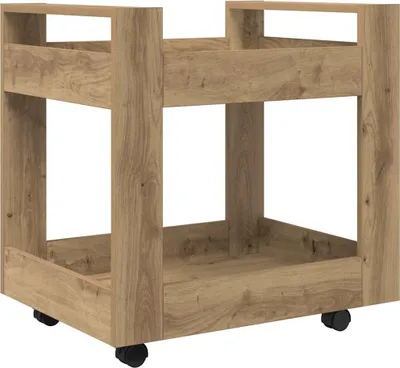 Image de vidaXL Chariot de bureau Artisan-Chêne 60 x 45 x 60 cm Bois composite