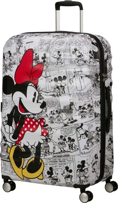 Produktbild von American Tourister Wavebreaker Disney Spinner 77 cm mit TSA-Zahlenschloss Minnie Comics White