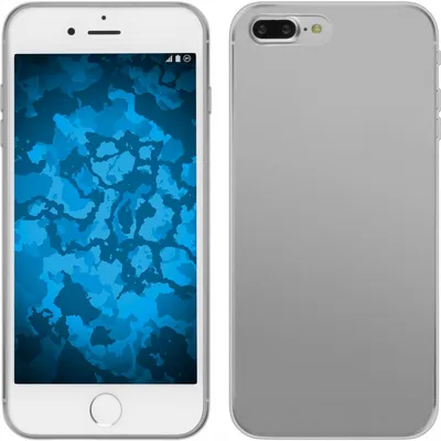 Produktbild von PhoneNatic Case kompatibel mit Apple iPhone 8 Plus - clear Silikon Hülle Slimcase + 2 Schutzfolien