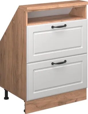 Produktbild von Dachschrägenschrank Vicco Rion Weiß Landhaus mit 2 Schubladen, Model 56090