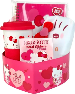 Produktbild von Hello Kitty - Geschenk-Set "My Heart" - Keramik, Kork, Gummi PM12036 (Einheitsgröße) (Pink/Rot)