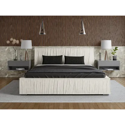 Produktbild von ADIDAR Elias Polsterbett 180x200cm Doppelbett Metallrahmen mit hydraulischen Hebern Stauraumbett Beige Magic Velvet 2201 - mit Lieferung nach Hause
