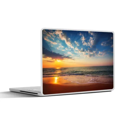 Produktbild von MuchoWow® Laptop Aufkleber Sticker Cover Sonnenuntergang - Strand - Meer 40x30 cm - Laptop Dekoration - Selbstklebend