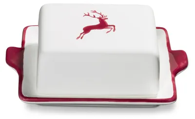 Produktbild von Gmundner Keramik Bordeauxroter Hirsch Máslenka 125 g