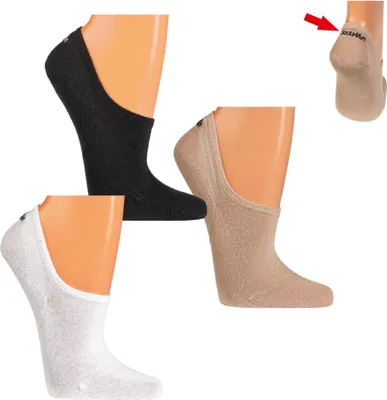 Produktbild von 6 Paar Füsslinge Füßlinge Ballerinas Baumwolle Damen Herren Sneaker Socken Gr. 35/38 weiß