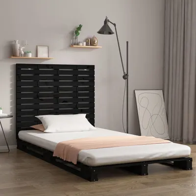 Produktbild von "2026 Promotion" Wand-Kopfteil Schwarz 96x3x91,5 cm Massivholz Kiefer - Bettkopfteil CC29063