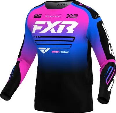 Obrázek produktu pro FXR Clutch 2025 dětský motokrosový dres, černý/modrý/fialový, M