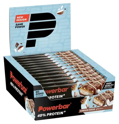 Produktbild von Powerbar 40% Energie-riegel-box Schokolade Und Kokosnuss 15 Einheiten Durchsichtig Durchsichtig One Size