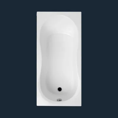 Produktbild von Badewanne 120x75 cm bis 180x80 cm GRACJA aus Acryl Größe - 160x70 cm Schürze - mit Eckschürze (Schwarz)