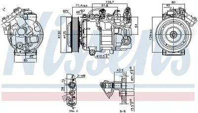 Produktbild von 890763 NISSENS Kompresor, klimatizace x
