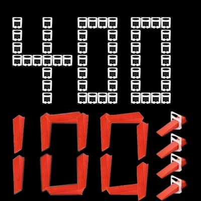 Productafbeelding van Solidchoice - 500 Stuks Tegelnivelleringssysteem met 100 Wiggen