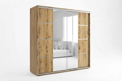 Produktbild von A3 Schiebetürenschrank mit Spiegel - Artisan - 125 x 62 x 215 cm