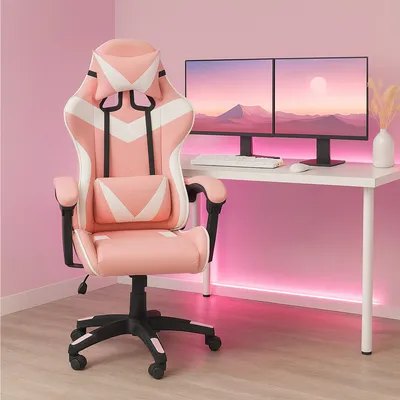 Produktbild von Schreibtischstuhl Krit Pink-Weiß